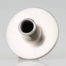 Lampen Abschlussknopf Messing T-Form Ø 40 mm – edelstahloptik (nickel-matt), M10x1 Innengewinde