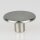 Lampen Abschlussknopf Messing T-Form Ø 40 mm – edelstahloptik (nickel-matt), M10x1 Innengewinde