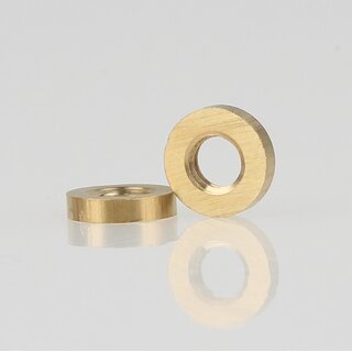 M5 Rundmutter &ndash; 9x2 mm, Metall Messing roh