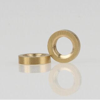 M6 Rundmutter – 9x2 mm, Metall Messing roh
