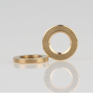 M10x1 Rundmutter &ndash; 16x2 mm, Metall Messing roh