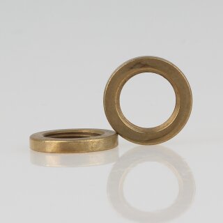 M13x1 Rundmutter – 19x3 mm, Metall Messing roh