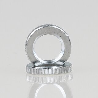 M8x1 Rndelmutter | Kordelmutter 12x2mm | Messing vernickelt | Lampenbau