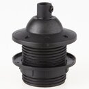 E27 Kunststoff Dachfassung schwarz mit Auengewinde,...