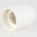 E27 Kunststoff Lampenfassung weiß ohne Außengewinde mit M10x1 Innengewinde