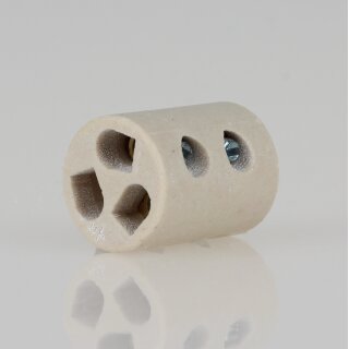 Porzellan Lüsterklemme rund 3-polig 1,5 bis 6mm² – hitzebeständig bis 200 °C