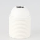 E27 Kunststoff Fassung weiss mit Auengewinde M10x1 IG...