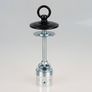 E27 Fassung Metall verchromt &ndash; Umbau-Set schwarz...