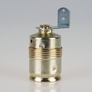 E27 Metall-Fassung vermessingt mit Winkel und 6-kant...