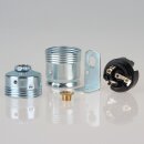 E27 Metall-Lampenfassung verzinkt – mit Winkel und Trompetennippel