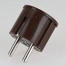 Schutzkontakt-Stecker Winkelstecker braun &ndash;...