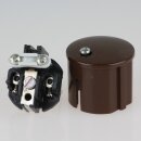 Schutzkontakt-Stecker Winkelstecker braun – 250V/16A – mit Schraubkontakten und Zugentlastung