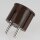 Schutzkontakt-Stecker Winkelstecker braun – 250V/16A – mit Schraubkontakten und Zugentlastung