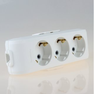 Panasonic 3-fach Tischsteckdose Steckdosenleiste wei 250V/16A ohne Kabel Zuleitung