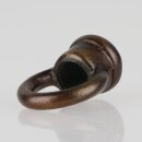 Ringnippel Messing Antik Fumé M10x1 Durchgangsgewinde – schwere Ausführung, Ø 22 mm