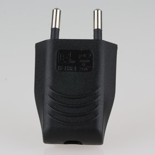 Eurostecker Europa-Flachstecker schwarz 250V/2A