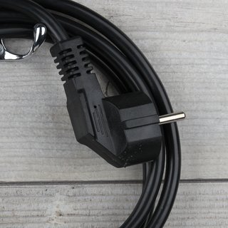 1,5m Anschlussleitung schwarz 3x1,0mm mit Schutzkontakt-Stecker