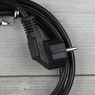1,5m Anschlussleitung schwarz 3x1,5mm mit Schutzkontakt-Stecker