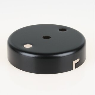 Lampen Zier-Baldachin Metall schwarz  100 mm fr 3 Lampenpendel