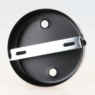 Lampen Zier-Baldachin Metall schwarz  100 mm fr 3 Lampenpendel