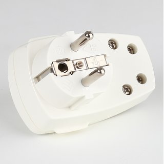 Schutzkontakt Winkelstecker weiss mit Wippschalter 250V/16A Kopp