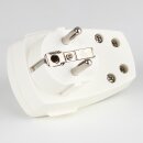 Schutzkontakt-Winkelstecker mit Wippschalter – 250V/16A – reinweiß, Thermoplast, Kopp