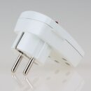 Schutzkontakt-Winkelstecker mit beleuchtetem Kontrollschalter – 250V/16A – weiß / elfenbein