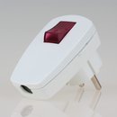 Schutzkontakt Winkelstecker wei mit Kontrollschalter...