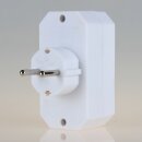3-fach Steckdosenadapter weiß – 2x Eurosteckdose & 1x Schutzkontakt, 3500W