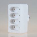 4-fach Steckdosenadapter wei &ndash; 4x Eurosteckdose,...