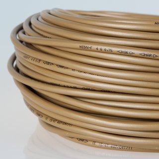 PVC Lampenkabel Rundkabel gold 4-adrig 4x0,75mm H03 VV-F