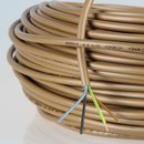 PVC Lampenkabel Rundkabel gold 4-adrig 4x0,75mm² H03 VV-F