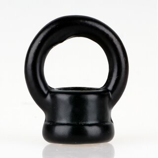 Ringnippel Messing schwarz M10x1 Durchgangsgewinde &ndash; schwere Ausfhrung,  22 mm