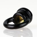 Ringnippel Messing schwarz M10x1 Durchgangsgewinde – schwere Ausführung, Ø 22 mm