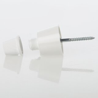 Lampen Distanz-Aufhnger &bdquo;Affenschaukel&ldquo; &ndash; Wei 24x30 mm, Kunststoff, Umlenkung von Kabeln