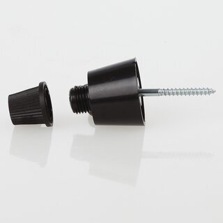 Lampen Distanz-Aufhnger &bdquo;Affenschaukel&ldquo; &ndash; Schwarz 24x30 mm, Kunststoff, Umlenkung von Kabeln