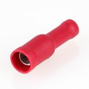 100 x Kabelschuh 4mm Rundsteckhlse rot isoliert fr...