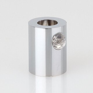 M10x1 Klemmnippel Zugentlastung aus Metall Verchromt mit Innengewinde