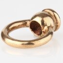 Ringnippel Messing poliert M10x1 Innengewinde – schwere Ausführung, Ø 30 mm