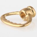 Zahnringnippel Messing poliert M10x1 Innengewinde – dreieckig, starre Ausführung