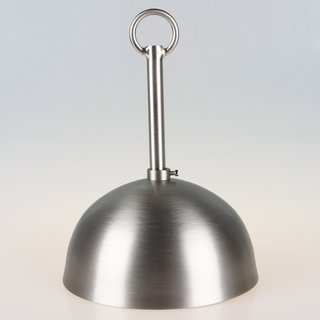 Lampen Baldachin 120x62mm Metall edelstahloptik Kugelform mit Leuchtenaufhngung