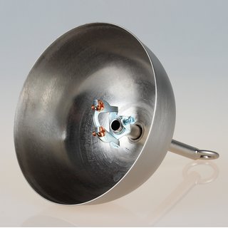 Lampen Baldachin 120x62mm Metall edelstahloptik Kugelform mit Leuchtenaufhngung