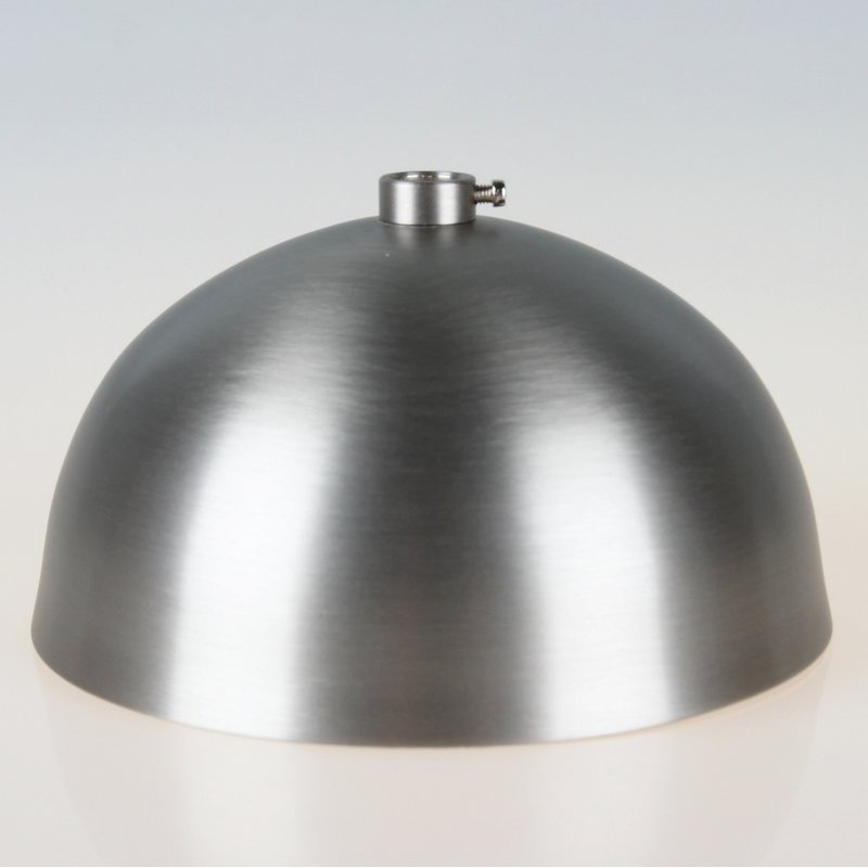 Lampen Baldachin 120x62mm Metall edelstahloptik Kugelform mit Leuchtenaufhängung 