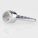 Zahnringnippel Metall verchromt M10x1 Innengewinde – dreieckig, starre Ausführung