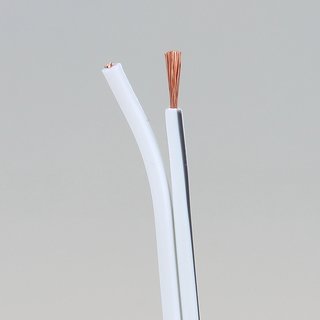 2x1,5 mm Lautsprecherkabel CU wei