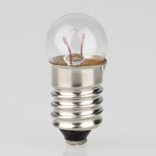 E10 Sockel 6V (DC) 2,35W 400mA Kugel Glhlampe 24x11,5mm fr Taschenlampe