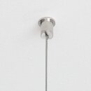 Lampen Stahlseil-Aufhängung – 1 m Stahlseil mit Kugel-Seilstopper & Deckenhalter