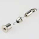 Lampen Stahlseil-Aufhängung – 1 m Stahlseil mit Seilstopper (Öse) & Deckenhalter