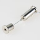 Lampen Stahlseil-Aufhängung – 1 m Stahlseil mit Seilstopper & Deckenhalter mit Schlitz