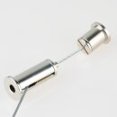 Lampen Stahlseil-Aufhängung – 1 m Stahlseil mit Seilstopper & Deckenhalter mit Schlitz